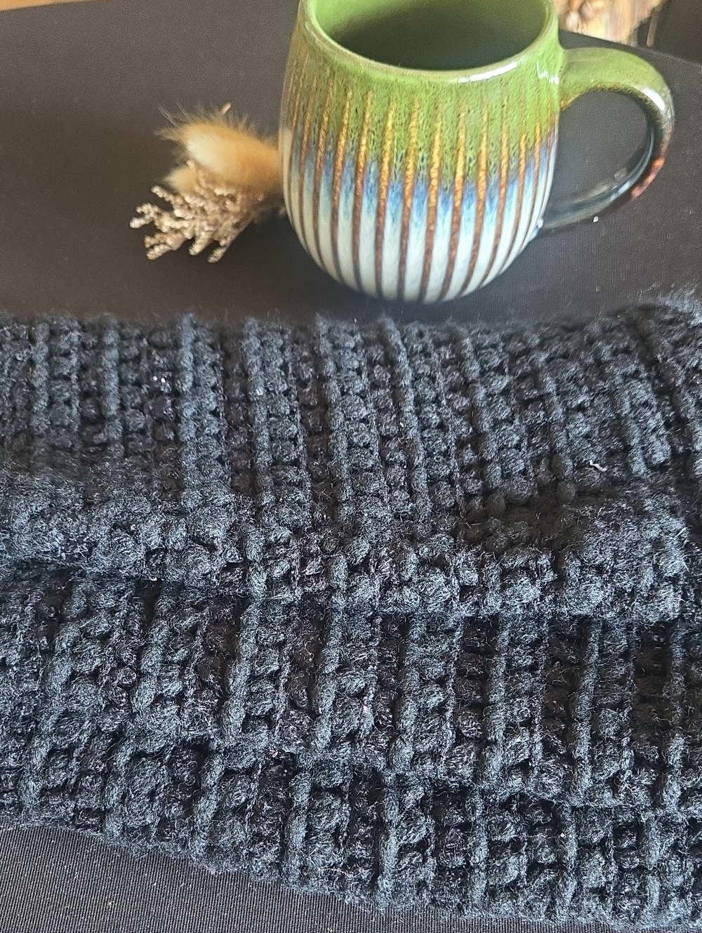 Black Infinity Knit Scarf Wrap Star Trek Wardrobe S4 Toronto